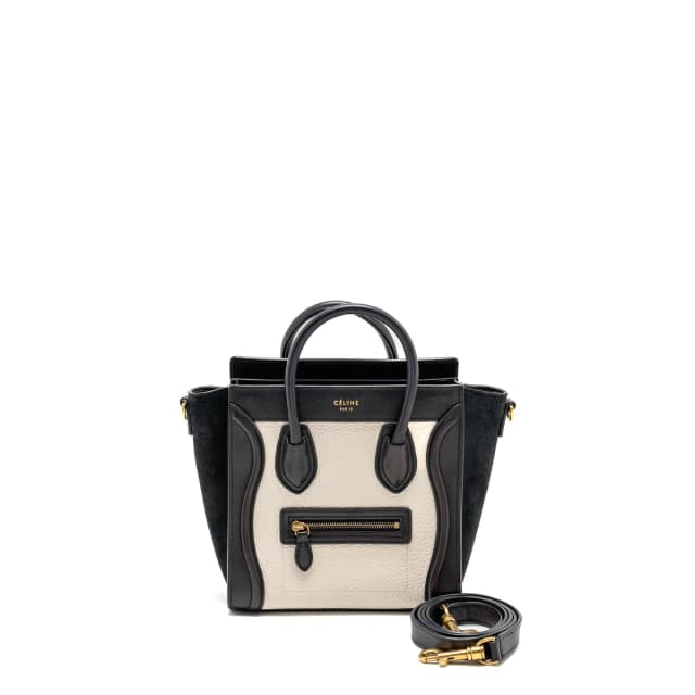 Celine Nano Luggage bag calfskin black / white GHW in Black Calfskin from EMIER, photo 1 of 1