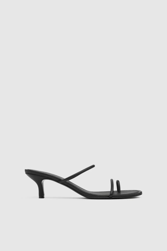 St Agni Minimal Strap Heel - Black, image 1 of 1 from St. Agni