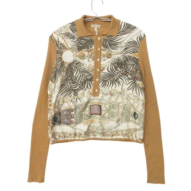 Hermès by Martin Margiela Knit Era Polo Shirt Long Sleeve Twillaine Cashmere in Cashmere from The Reluxe, photo 1 of 1
