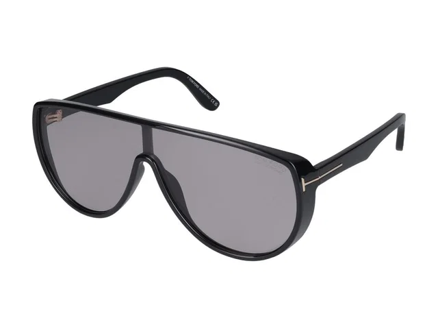 Tom Ford Ft1182_0001a Injected Plastic Shield Sunglasses — Black in Black from HEWI, photo 1 of 1