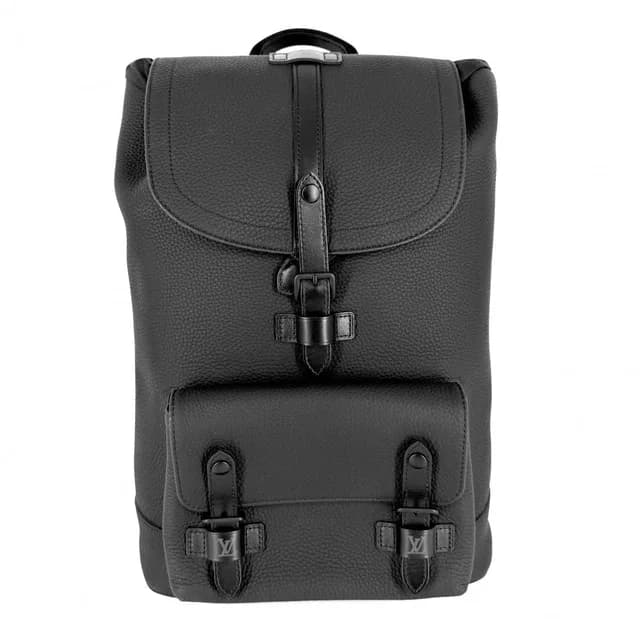 Louis Vuitton Backpack Christopher Slim Taurillon Leather Black Silver in Black Leather from The Reluxe, photo 1 of 1