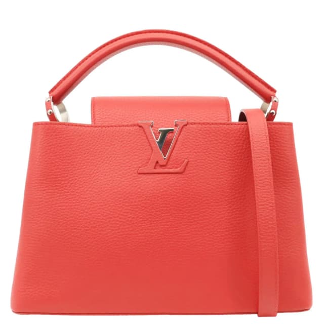 Louis Vuitton Capucines PM Taurillon Leather Shoulder Bag Red in Red Leather from Dallas Designer Handbags, photo 1 of 1