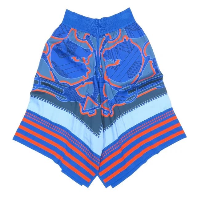 Hermès Tatersale en Zigzag Twillaine Silk Knit Skirt Tattersall Horse Print in Silk from The Reluxe, photo 1 of 1