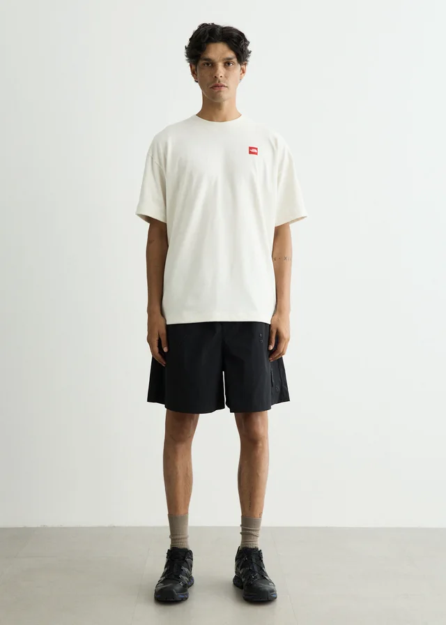 The North Face Red Box Short Sleeve T-Shirt in WHTDUNE, image 1 of 1 from Incu