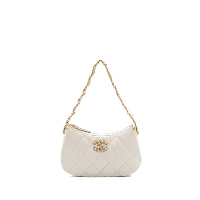 Chanel 23k Hobo Bag Calfskin White GHW (microchip) in White Calfskin from EMIER, photo 1 of 1