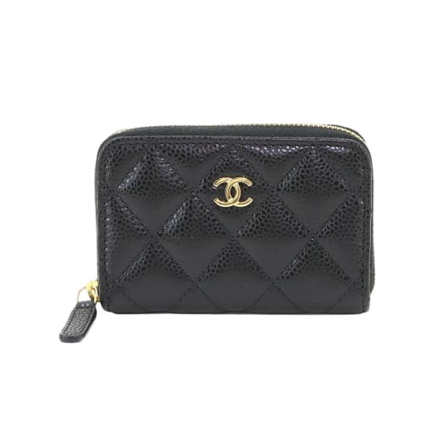 Chanel Quilted Classic Zip Coin Purse Caviar Leather Black in Black Caviar leather from The Reluxe, photo 1 of 1
