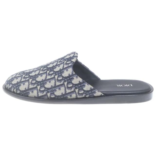 Dior Oblique Trotter Jacquard Mules Black Beige in Black from The Reluxe, photo 1 of 1