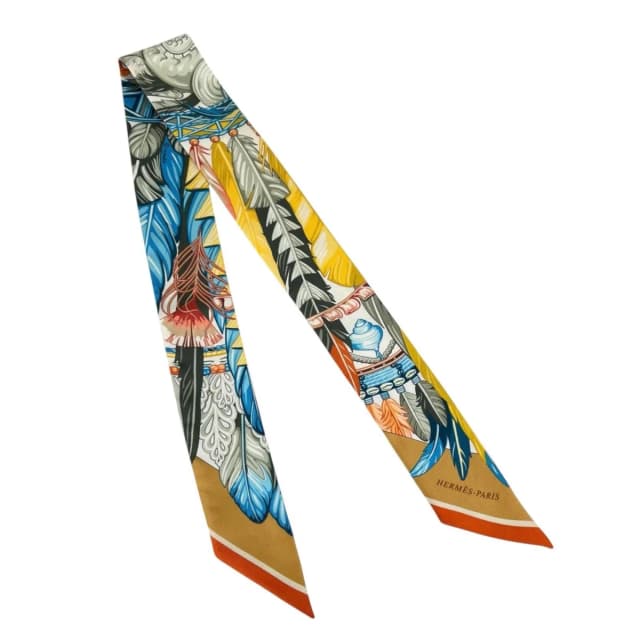 Hermès Twilly Dance Pacific Scarf Silk Multicolor in Multicolor Silk from The Reluxe, photo 1 of 1