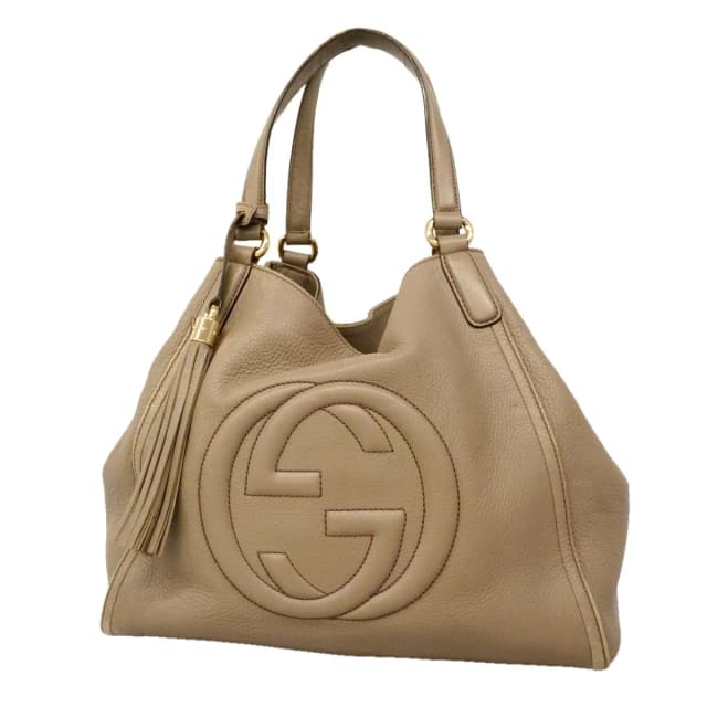 Gucci Tote Bag Soho Leather Greige Champagne Gold in Taupe Leather from The Reluxe, photo 1 of 1