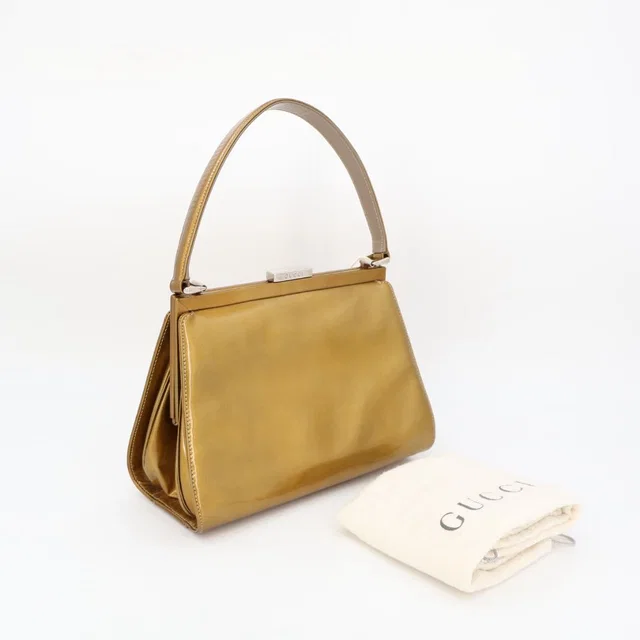 Gucci Handbag Metallic Blanc in White Satin from The Reluxe, photo 1 of 1