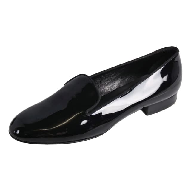 Saint Laurent Loafers Opera Shoes Leather Patent Black in Black Patent leather from The Reluxe, photo 1 of 1