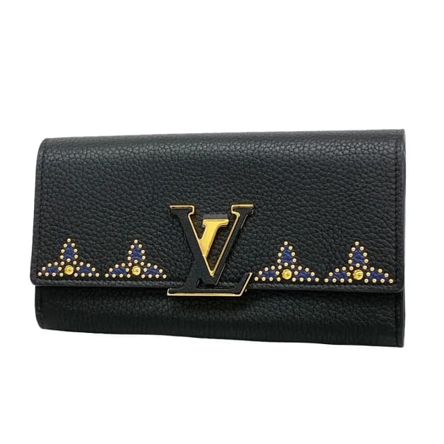 Louis Vuitton Wallet Taurillon Portefeuille Capucines Black in Black from The Reluxe, photo 1 of 1