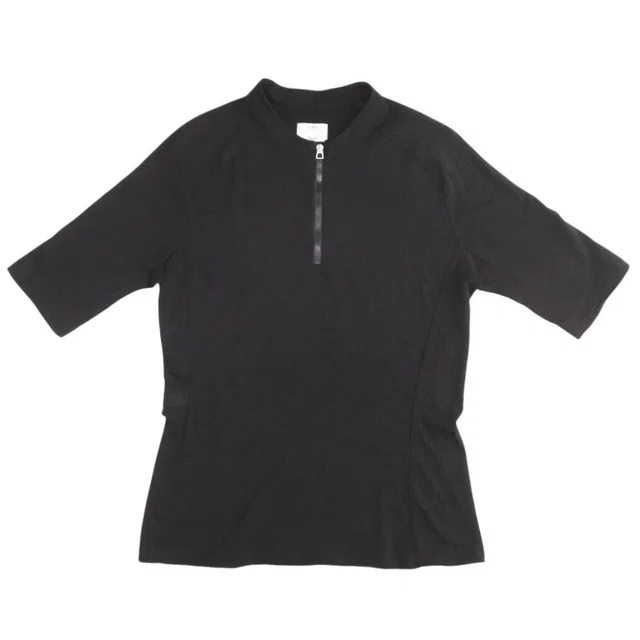 Hermès Fit Series Clou de Selle Half Zip Wool Black T-Shirt L in Black Wool from The Reluxe, photo 1 of 1