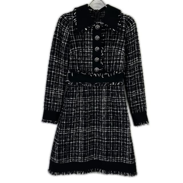 Dolce & Gabbana Button Tweed Dress 38 in Black Tweed from The Reluxe, photo 1 of 1