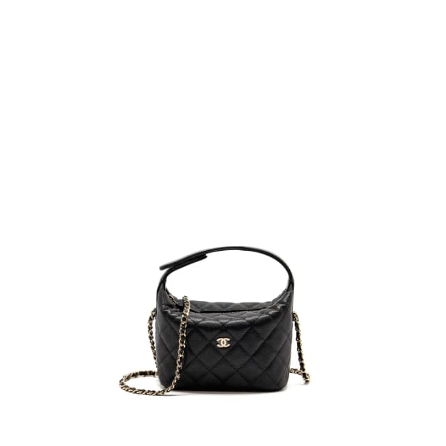 Chanel 25C Quilted Hobo Bag Caviar Black Lghw (Microchip) in Black Caviar leather from EMIER, photo 1 of 1