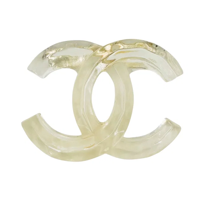 Chanel 02P Brooch CC Logo Clear from The Reluxe, photo 1 of 1