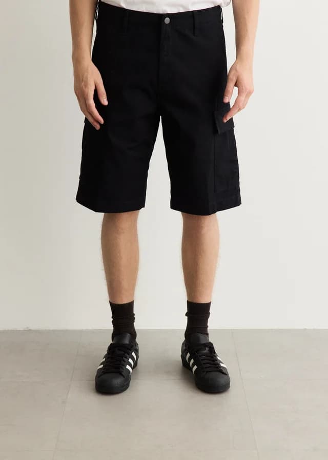 Carhartt WIP Regular Cargo Shorts in Black, image 1 of 1 from Incu