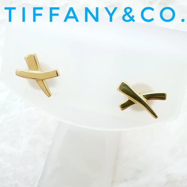 Tiffany & Co. Kiss Yellow Gold Earrings in Yellow from The Reluxe, photo 1 of 1