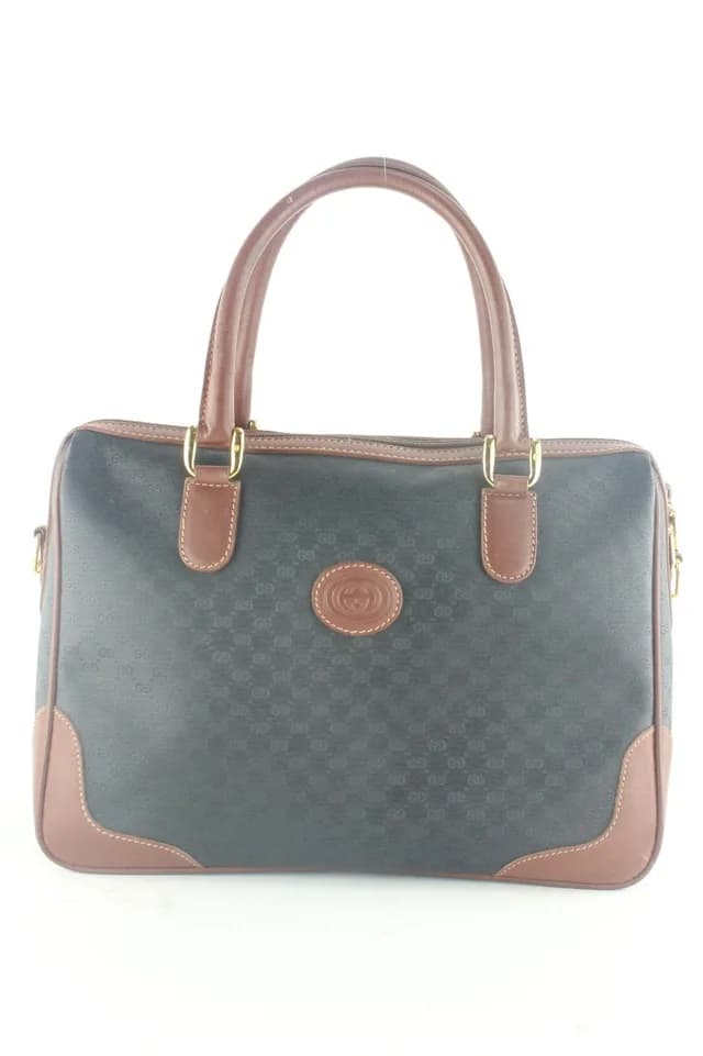 Gucci Rare Black x Brown 2way Square Boston in Black Leather from Bagriculture, photo 1 of 1