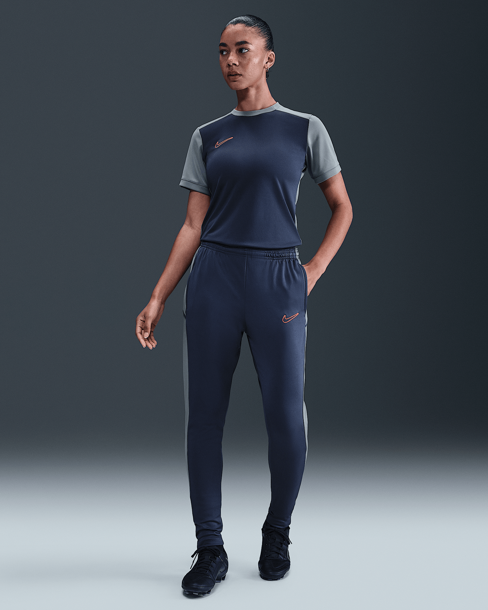 Nike Academy in Thunder Blue/Cool Grey/Bright Crimson, image 1 of 1 from Nike