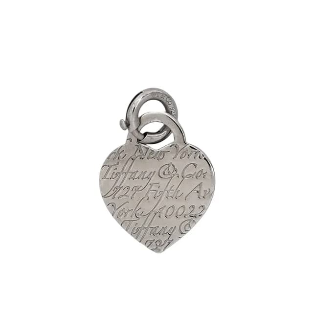 Tiffany & Co. Notes Heart Tag Pendant Silver Charm 925 Sterling in Silver from The Reluxe, photo 1 of 1