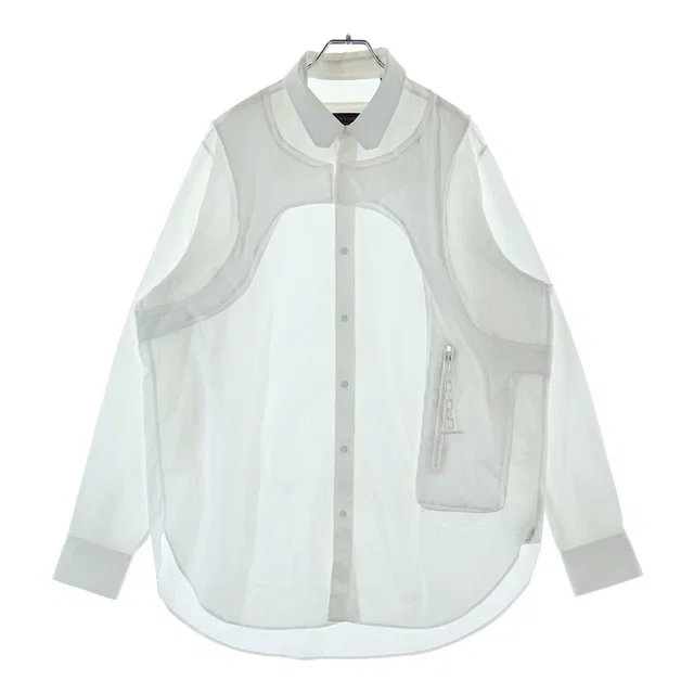 Louis Vuitton Vest Docking Design Long Sleeve Shirt Blouse White in White from The Reluxe, photo 1 of 1