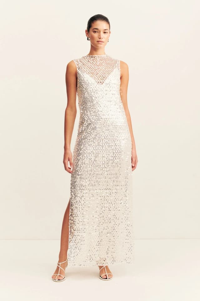 Shona Joy ASTERI HIGH NECK SLEEVELESS MAXI DRESS, image 1 of 1 from Shona Joy