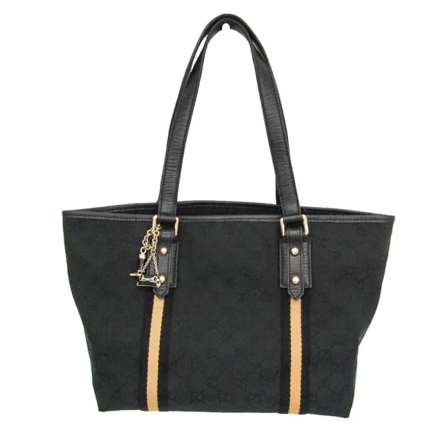 Gucci Sherry Line 137396 Women's GG Canvas,Leather Tote Bag Black in Black GG canvas , Leather from Elady, photo 1 of 1