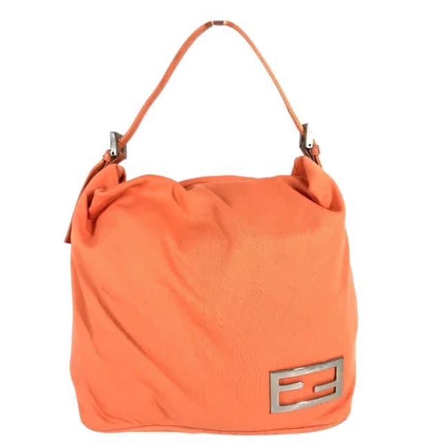 Fendi Shoulder Bag FF Logo Nylon Canvas Orange in Orange Canvas from The Reluxe, photo 1 of 1
