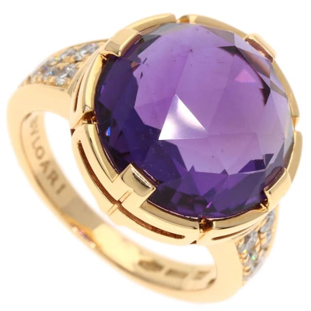 Bvlgari Parentesi Cocktail Amethyst Diamond Ring 18K Pink Gold in Pink from The Reluxe, photo 1 of 1