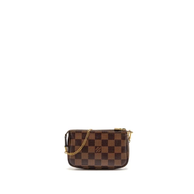 Louis Vuitton mini pochette accessories Damier Ebene Canvas/Leather GHW in Brown Canvas from EMIER, photo 1 of 1