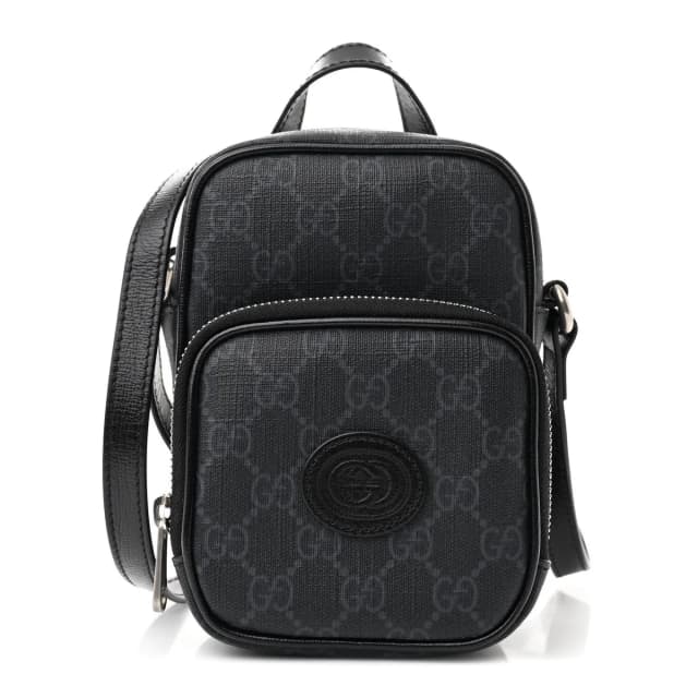 Gucci Interlocking G Mini GG Supreme Coated Canvas Bag - Black in Black Coated canvas from H&T, photo 1 of 1