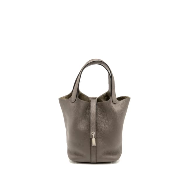 Hermès picotin 18 lock bag clemence gris etain SHW stamp Y in Taupe Clemence leather from EMIER, photo 1 of 1