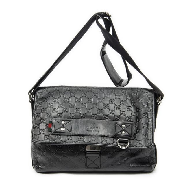 Gucci Web Media Messenger Black Guccissima in Black from The Reluxe, photo 1 of 1