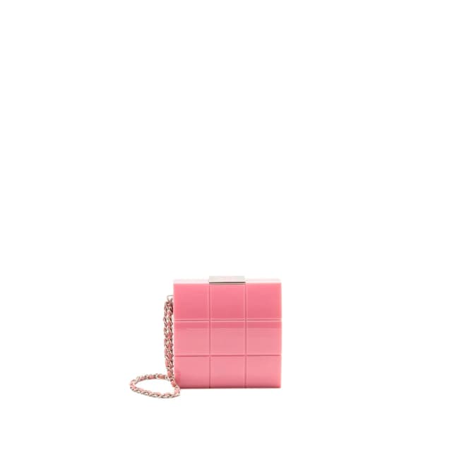 Chanel choco bar Minaudiere clutch pink SHW in Pink Resin from EMIER, photo 1 of 1