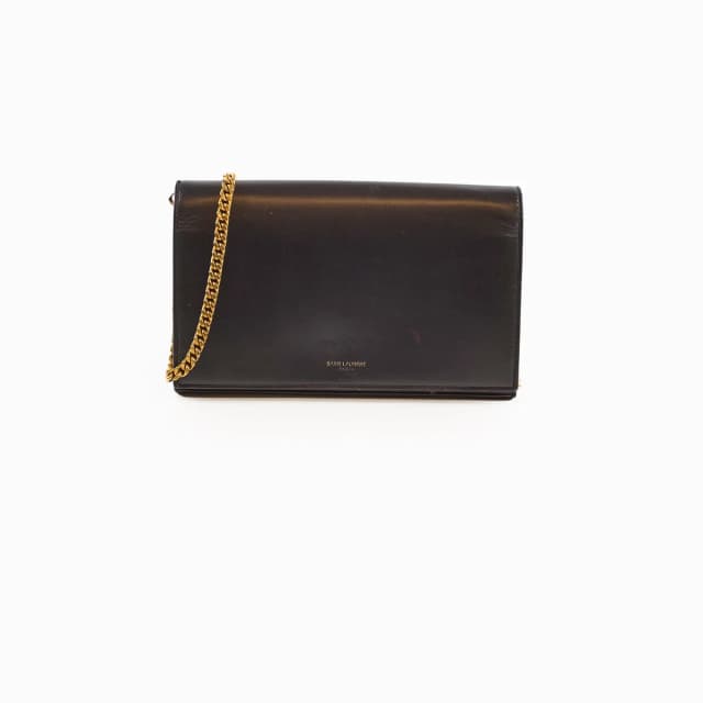 Saint Laurent Plain Black WOC in Black Leather from The Purse Affair, photo 1 of 1