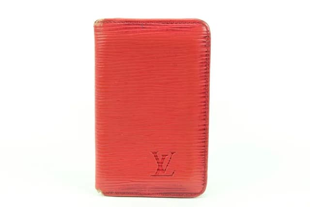 Louis Vuitton Red Epi Leather Porte Cartes Card Holder Wallet Insert in Red Leather from Bagriculture, photo 1 of 1