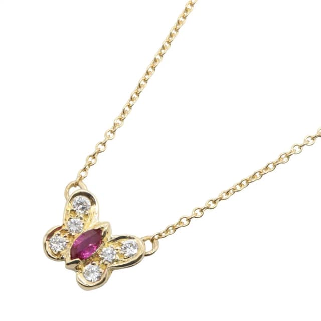 Van Cleef & Arpels Necklace Papillon Ruby Diamond 31.5 39 18K from The Reluxe, photo 1 of 1
