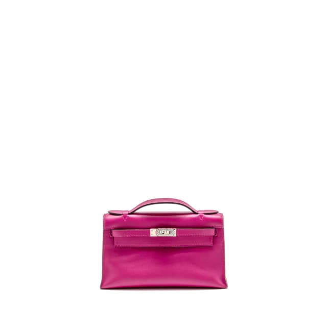 Hermès kelly Pochette swift rose Pourpre SHW stamp C in Pink Swift leather from EMIER, photo 1 of 1