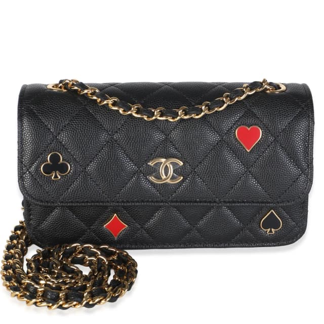 Chanel Quilted Caviar Casino Flap Phone Holder in Black Caviar leather from myGemma, photo 1 of 1
