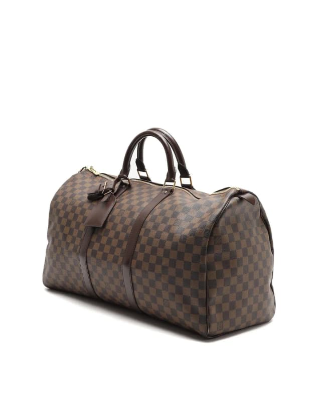 Louis Vuitton Damier Ebene Keepall 50 Weekend Bag in Brown Canvas from A Retro Tale, photo 1 of 1