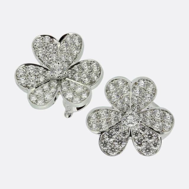 Van Cleef & Arpels Small Model Frivole Diamond Earrings from The Vintage Jeweller, photo 1 of 1