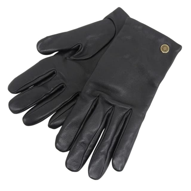 Hermès Jump Lambskin Cashmere 100% Sellier Buttons Horse Show Gloves Black 7.5 in Black Lambskin from The Reluxe, photo 1 of 1