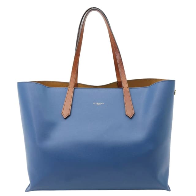 Givenchy GV Calf Leather Shopper Tote Bag Blue in Blue Calfskin from Dallas Designer Handbags, photo 1 of 1