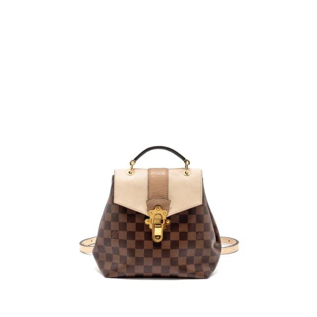 Louis Vuitton Clapton Backpack Damier Ebene/Light Pink GHW in Brown Canvas from EMIER, photo 1 of 1