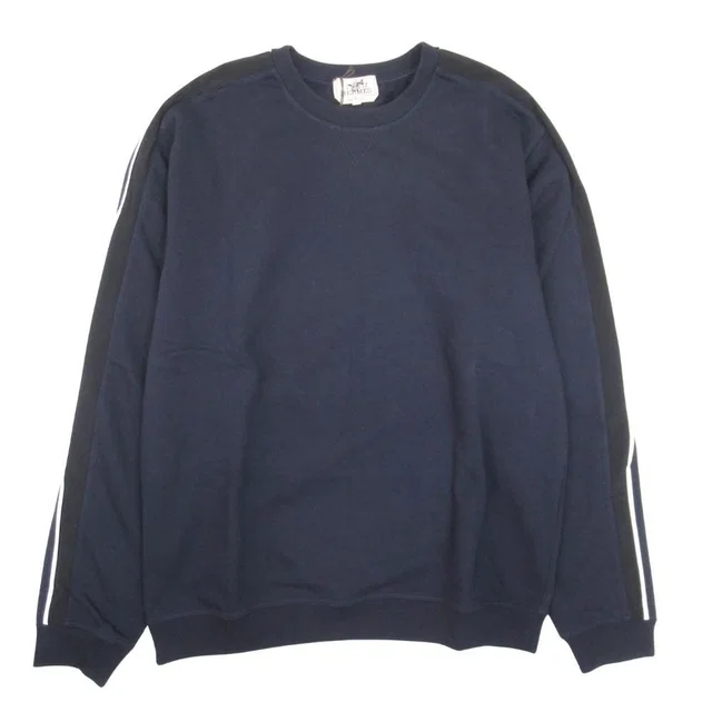 Hermès Run Hline Sweatshirt Shirt Brushed Lining Top Side Line XL Navy in Navy from The Reluxe, photo 1 of 1
