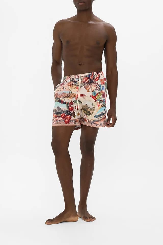 Camilla eBoutique MID LENGTH BOARDSHORT WITH ELASTIC WAIST NOTES FROM THE ROAD, image 1 of 1 from CAMILLA