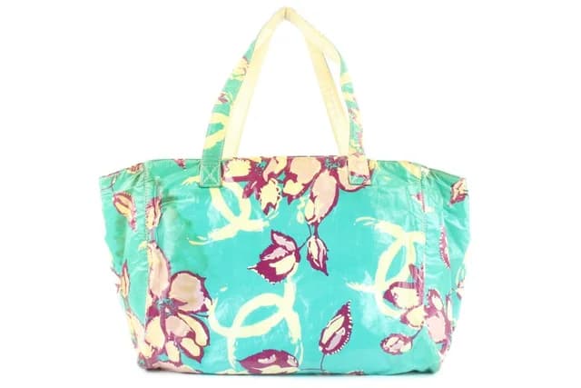 Chanel Blue Floral Shopper Tote Bag in Blue Canvas from Bagriculture, photo 1 of 1