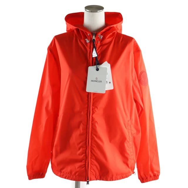 Moncler Alexandrite Logo Patch Hooded Nylon Jacket Orange in Orange Nylon from The Reluxe, photo 1 of 1