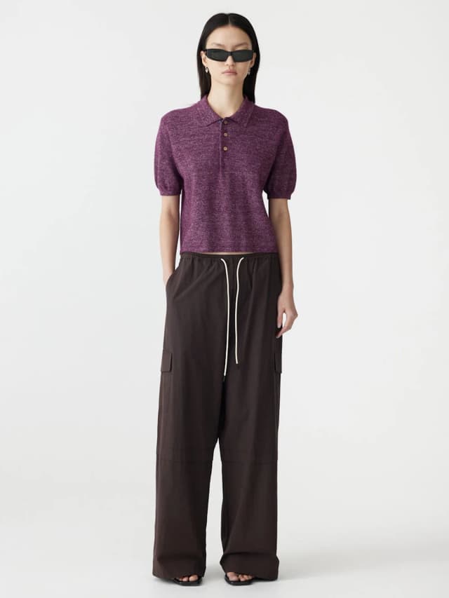 Bassike Cashmere Linen Polo, image 1 of 1 from bassike